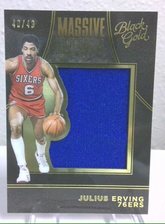 Julius Erving Black Gold Jersey /49